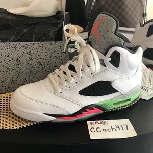 Nike Air Jordan 5 V size. 11 infrared/green/cement